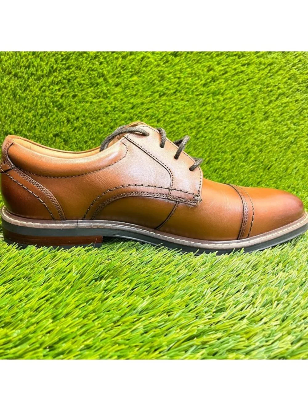 Nunn Bush Westfield Mens Size 9 Brown Casual Classic Cap Toe Oxford Dress Shoes